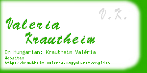 valeria krautheim business card
